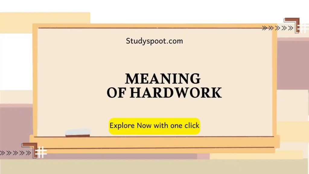 hardwork or hard work