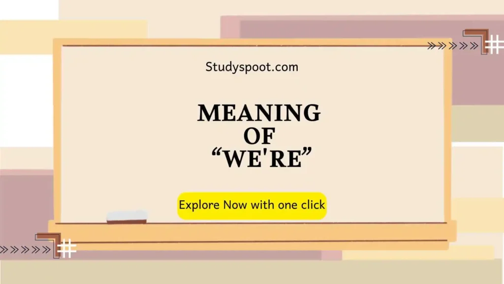 were or we're