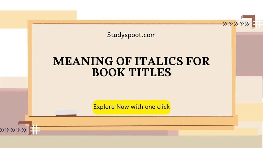 Italicize or Quote Book Titles