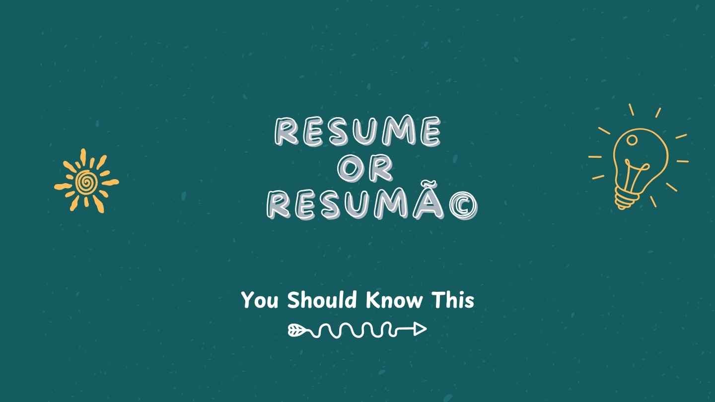 resume or resumÃ©