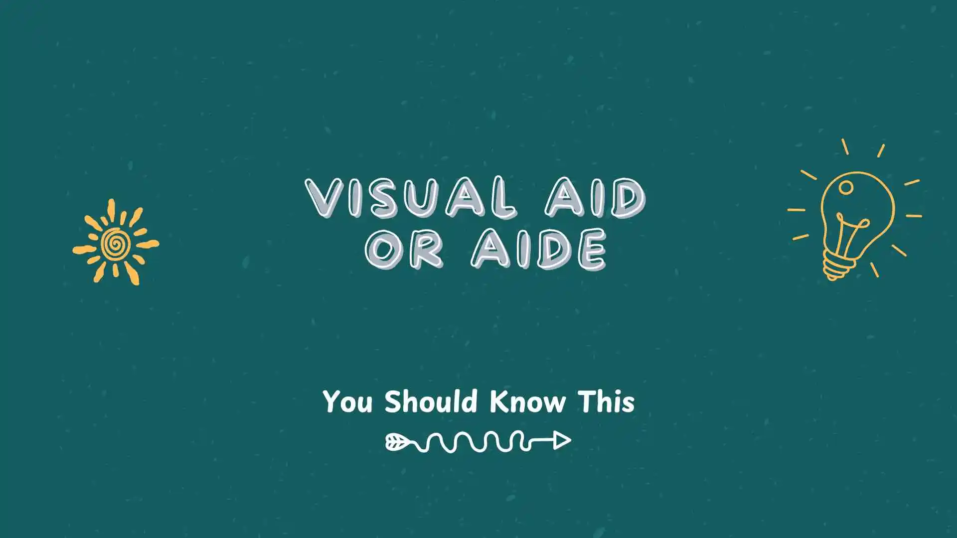 visual aid or aide